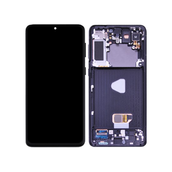 Touch+Display+Frame Samsung Galaxy S21 Plus 5G 2021/G996 Service Pack Preto